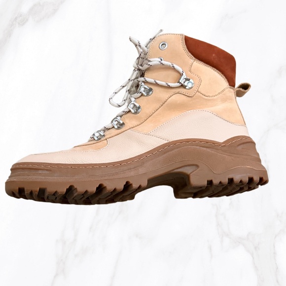 & Other Stories Chunky Platform Brown Suede Hiking Boots, Size 39 - Picture 5 of 9